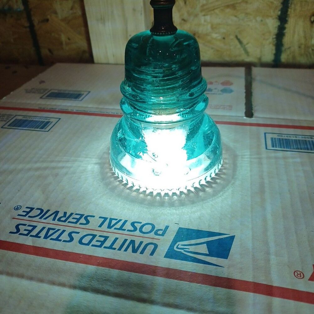 Glass Insulator Hanging Pendant Light with Wall Plug and Dimmable light Railroad - Picture 8 of 8